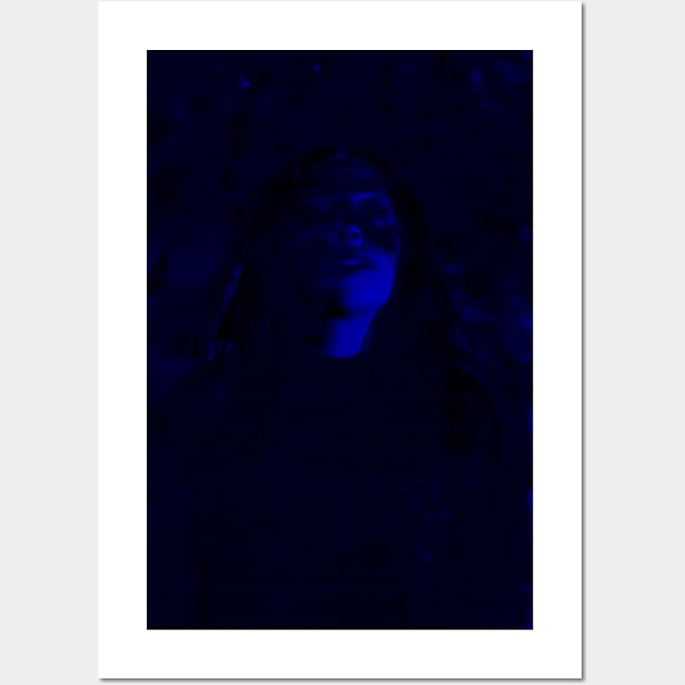 Beautiful girl. Dark, very dimm blue. So beautiful. Wall Art by 234TeeUser234